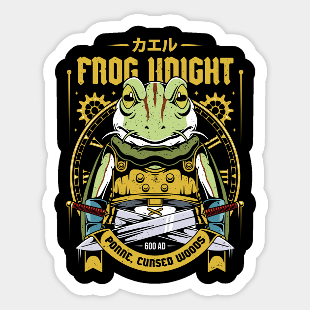 Glenn Frog Knight Sticker by Alundrart